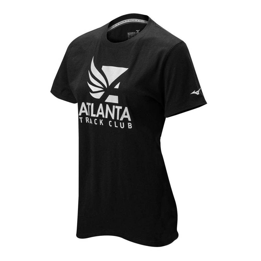 Damske Tričko Mizuno Atlanta Track Club Sport Bezecke Čierne Vypredaj DPUA06239